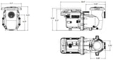 Pentair IntelliFlo3 VSF 3.0HP - Variable Speed Pool Pump - Dimensions -   ePoolSupply