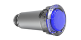 Blue Square Spectrum 360 nicheless light head displaying blue illumination; K5007-P is the multicolor kit with a 100-foot cable.