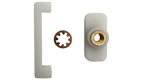 Pentair axle swing kit with T-bracket parts and retaining washer on white background