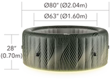 MSPA COMFORT METEOR Round Bubble Spa (6 Bathers) - With LED light strip || C-ME062