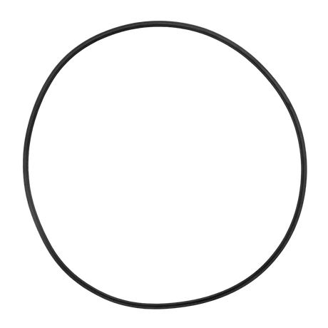 Black rubber seal plate O-ring gasket on white background