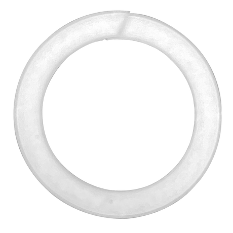 White PTFE O-ring for American multiport valve shaft, bagged replacement seal