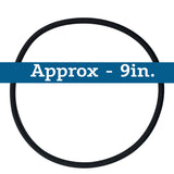 Approximate 9-inch black rubber O-ring gasket