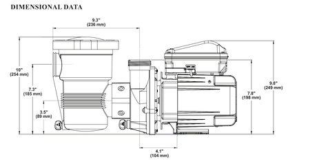 Pentair OptiFlo 1 Horsepower Aboveground Pool Pump (Vertical Discharge) diagram