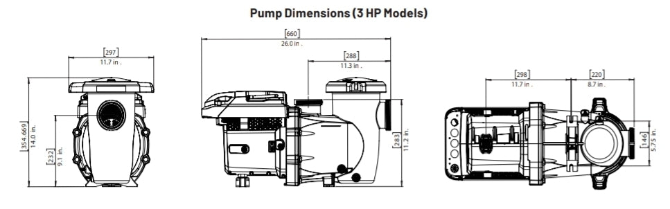 Pentair IntelliPro3 VSF Pump with Relay Board 3 THP 208-230V | SKU 013076