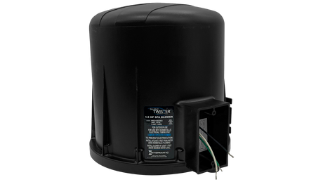 Black Intermatic AquaPro 1.5 HP spa air blower with attached wiring and electrical housing