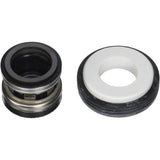 US Seal 5/8-inch shaft seal with black Buna, carbon, and ceramic components shown in two-piece view