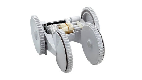 The Pool Cleaner four-wheel lower body rebuild kit with gear wheels and internal drive components