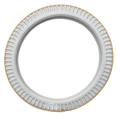 White circular pool tile tread tape ring with textured grip surface and adhesive backing