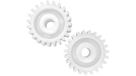 Two white plastic gear drive wheels for Hayward AquaNaut and Poolvergnuegen pool cleaner, set of 2
