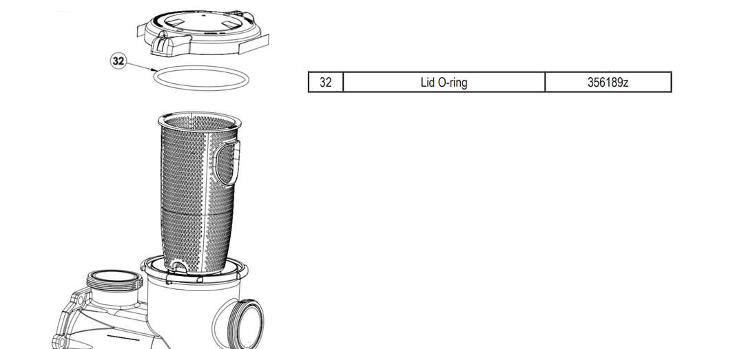 Pentair Lid O-Ring diagram