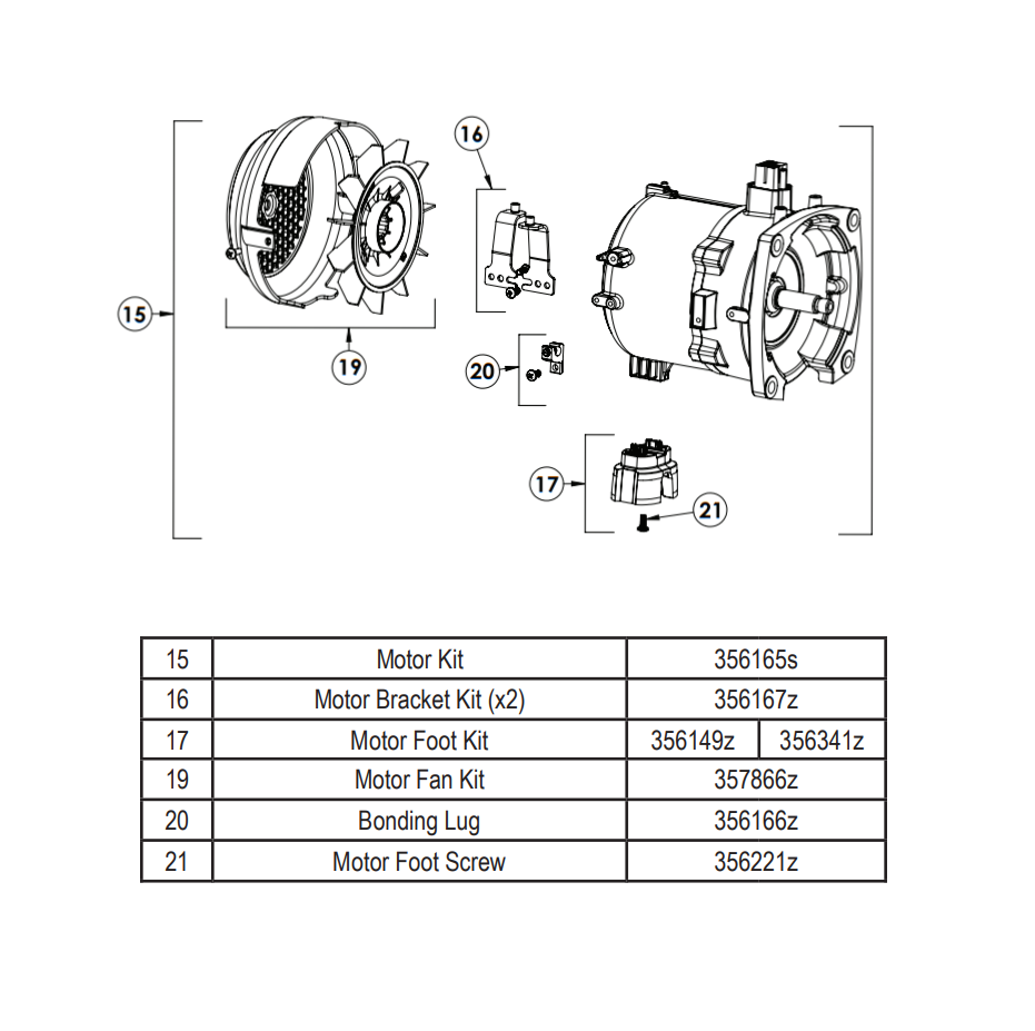 Pentair Motor Kit diagram