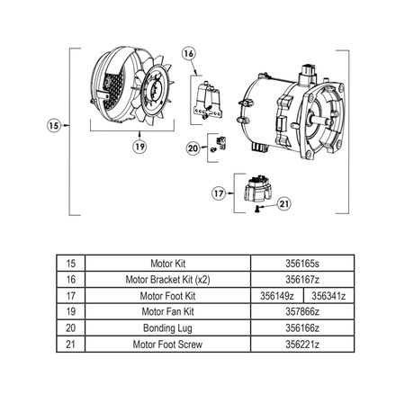 Pentair Motor Kit diagram