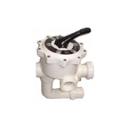 Pentair Sta-Rite 2" White Side Mount Multiport Valve with Unions | 18201-0300