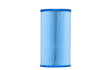 Pleatco XtremeBlue S12 pleated spa filter cartridge with blue end caps on a white background