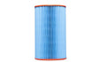 Pleatco XtremeBlue C2 pool filter cartridge with blue pleated media and orange end caps