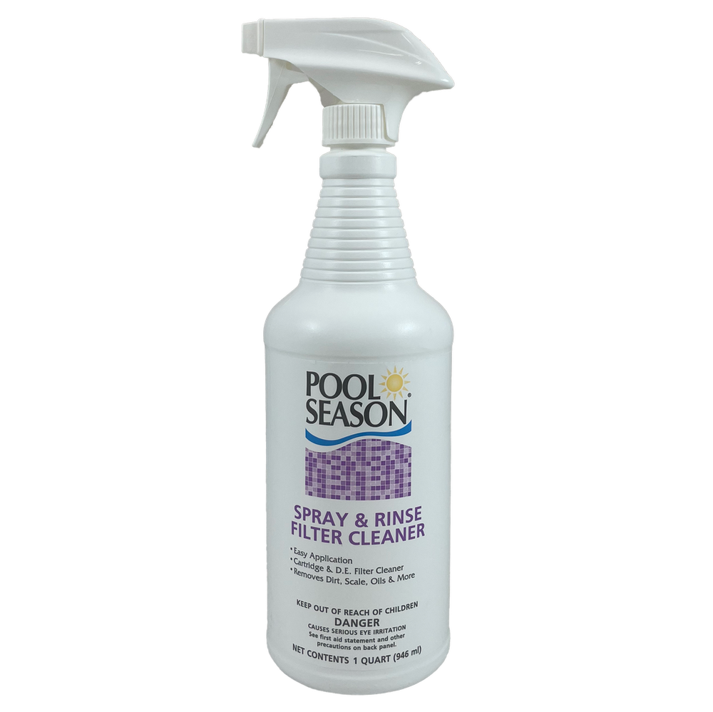 POOL SEASON Spray 'N Rinse Filter Cleaner with Sprayer – 1 Qt | HGH-50-9135