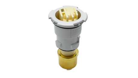 Paramount Pool Valet Retro single-head replacement fitting in white and brass