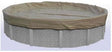 16-foot round Armor Kote winter cover for a 12-foot above ground pool, tan and gray