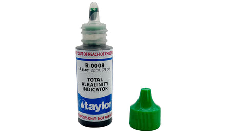 Taylor R-0008 total alkalinity indicator dropper bottle with green cap, 0.75 oz