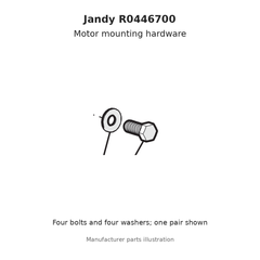 Jandy VS FloPro/Stealth/WaterFall 1.85 HP VS Pump Motor Mounting Hardware Kit || R0446700