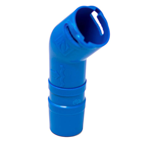 Blue twist-lock 45-degree elbow connector for Zodiac MX8/MX6 pool cleaners