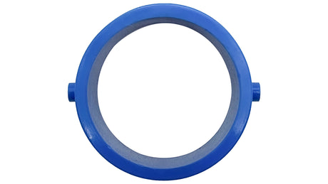 Blue circular hose adaptor ring with two side tabs