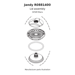 Jandy Lid Assembly, SFSM | R0881400