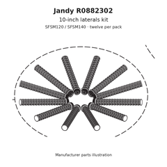 Jandy Laterals Kit, 10 Inch, 12/PK for SFSM120-140 | R0882302
