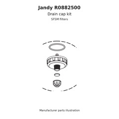 Jandy Drain Cap Kit for SFSM | R0882500