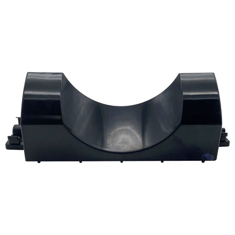Black rear flap door kit component with curved center opening and mounting tabs