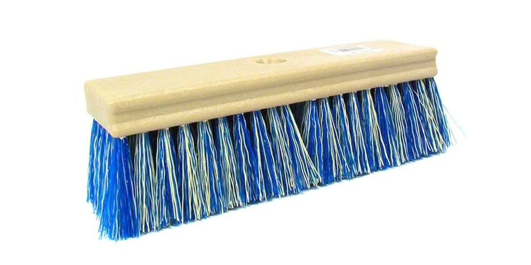 Pentair Acid- Wash/Tile/Deck Brush 10 in. Blue & White Crimped Bristles || R111584