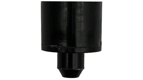 Black plastic bromine standpipe adapter with tapered bottom connector