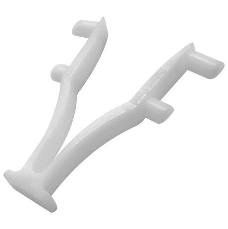 White V-clip spring EZ Touch 4-pin connector clip for bulk packaging
