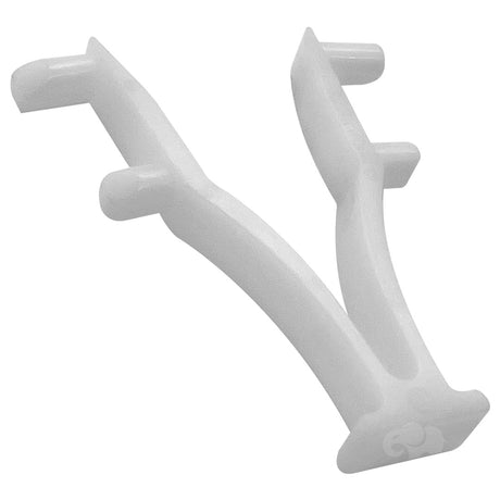 White plastic V-Clip Spring EZ Touch 4 pin connector clip, bulk