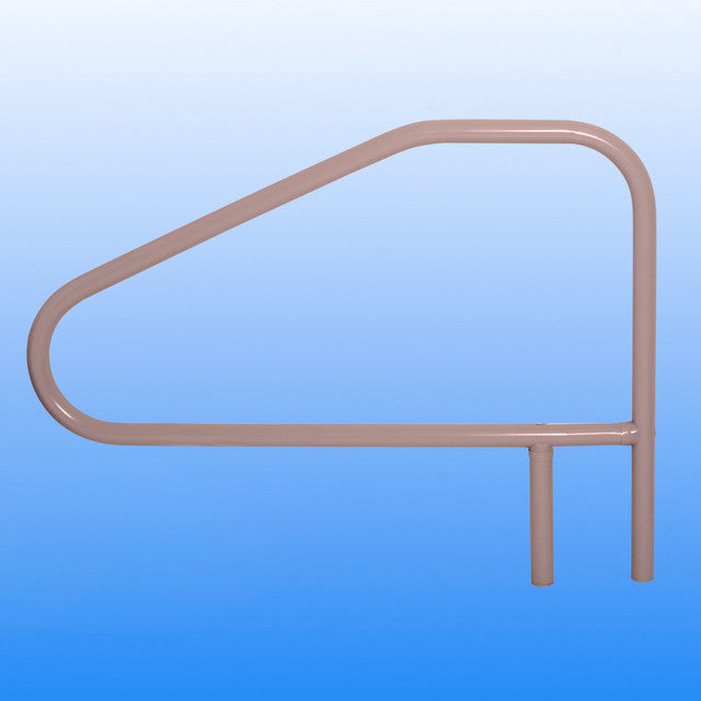 Saftron 48" x 32" Taupe Cross-Braced 4-Bend Return-to-Deck Handrail | CBRTD-448-T