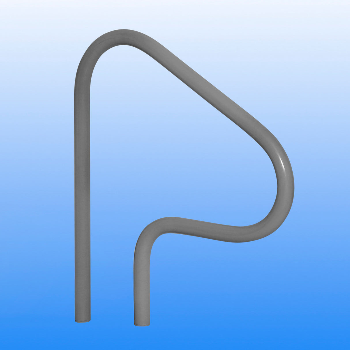 Saftron 26" x 30" Graphite Gray 3-Bend Return-to-Deck Handrail | P-326-RTD-GG