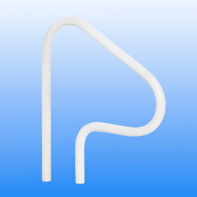 Saftron 26" x 30" White 3-Bend Return-to-Deck Handrail | P-326-RTD-W
