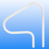 Saftron 30" x 30" White 3-Bend Return-to-Deck Handrail | P-330-RTD-W