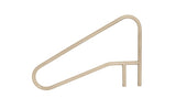 SĀFTRON Beige 3-Bend Return-to-Deck Pool Handrail – 54" x 32" | CBRTD-354-B
