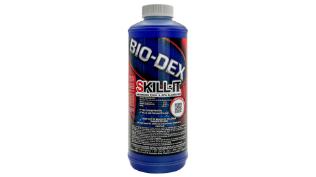 Bio-Dex Skill-It Swimming Pool and Spa Algaecide, 1 quart (32 fl oz) bottle, front product view.