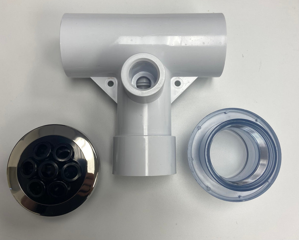 ARG SpaKing Double Tee Massage Jet – Black/Stainless | SKDJBK