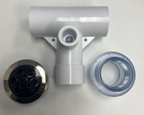 ARG SpaKing Double Tee Massage Jet – Black/Stainless | SKDJBK