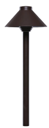 Hayward 5.5" Hat, Textured Bronze Path Light, 12" Stem || 910023
