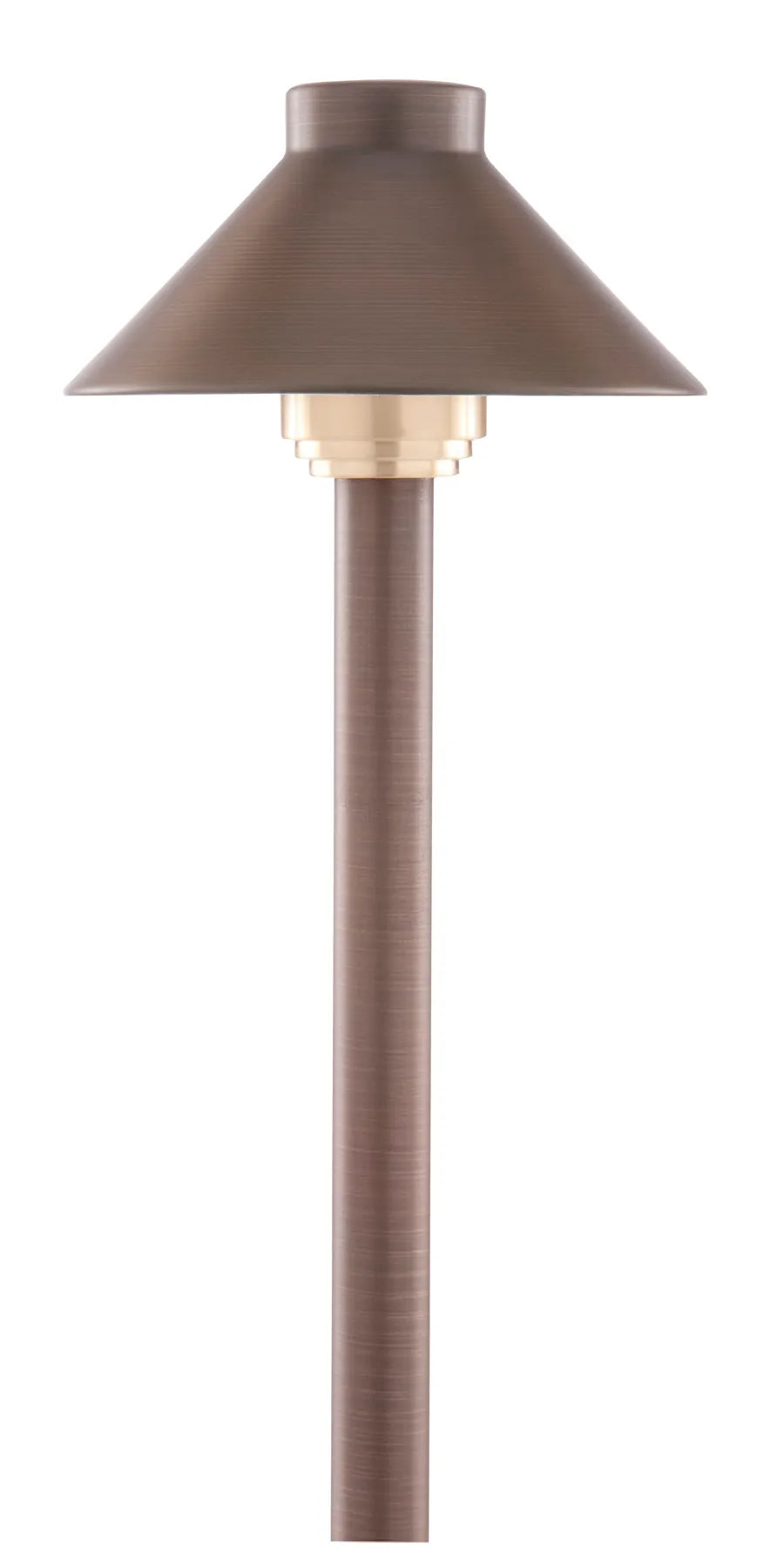 Hayward 5.5" Hat, Antique Brass Traditional Path Light, 12" Stem || 915454
