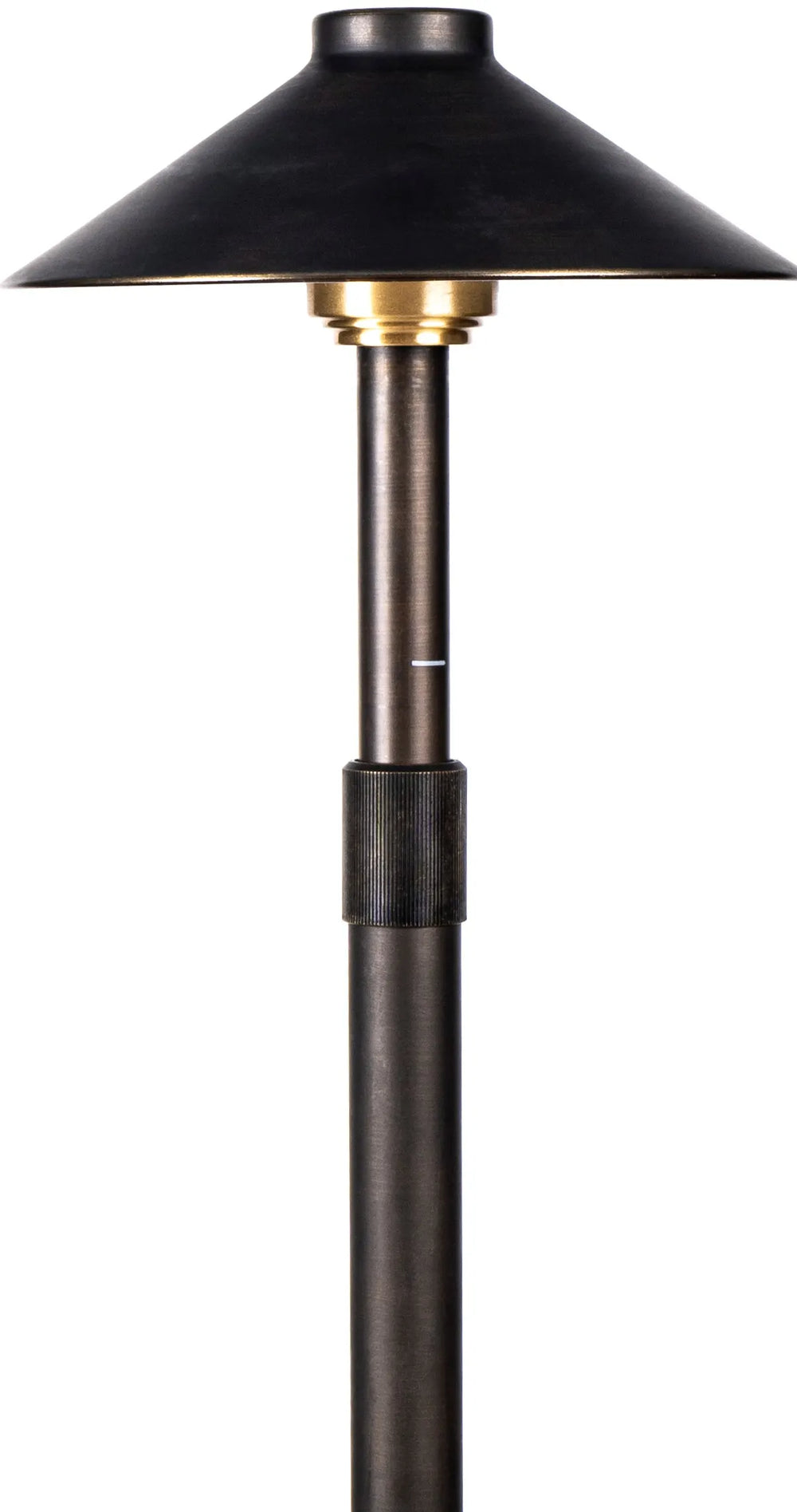 Hayward 7.5" Hat, Antique Brass Traditional Path Light, 15" Stem || 915511