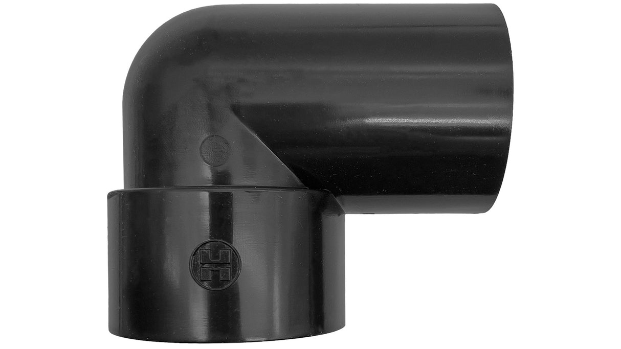 Black Hayward 2-inch slide valve elbow fitting for Pro Series sand filters