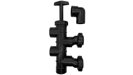Hayward 2-inch slide valve with black PVC fittings for Pro Series sand filters