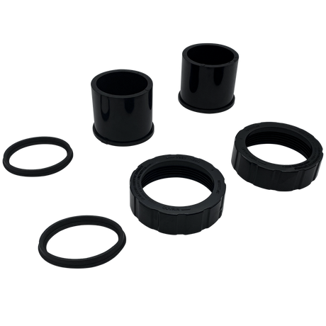 Hayward TriStar VS 900/950 Omni union connector kit parts, black plastic fittings and gaskets