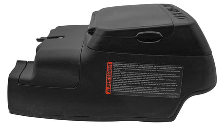 Black TriStar VS 900/950 Omni pump motor drive with warning label, side view